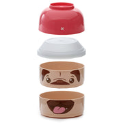 Mopps Pug Stacked Round Bento Lunch Box