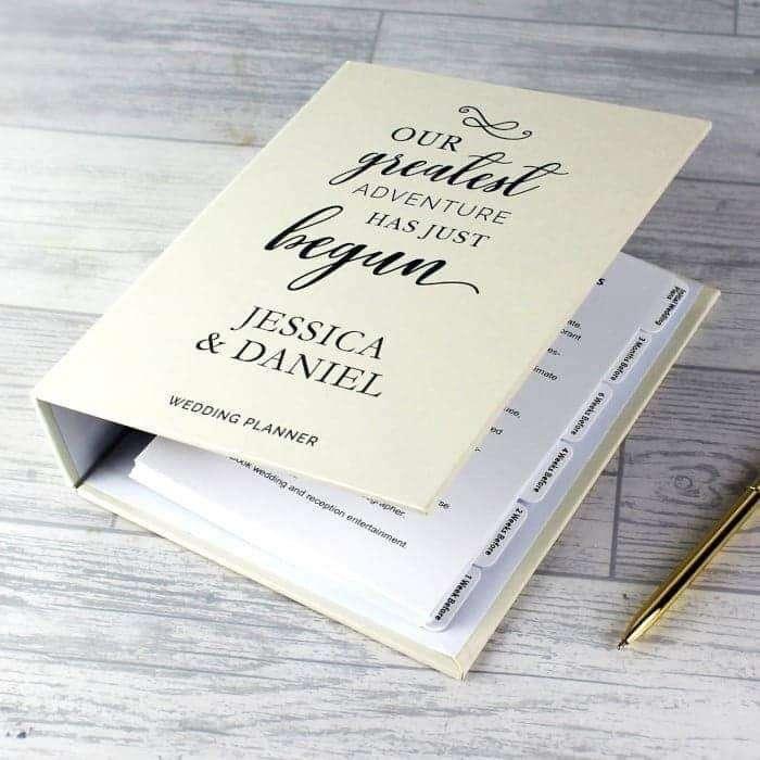 Personalised Our Greatest Adventure Wedding Planner - Myhappymoments.co.uk