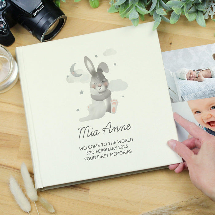Personalised Baby Bunny Square Photo Album