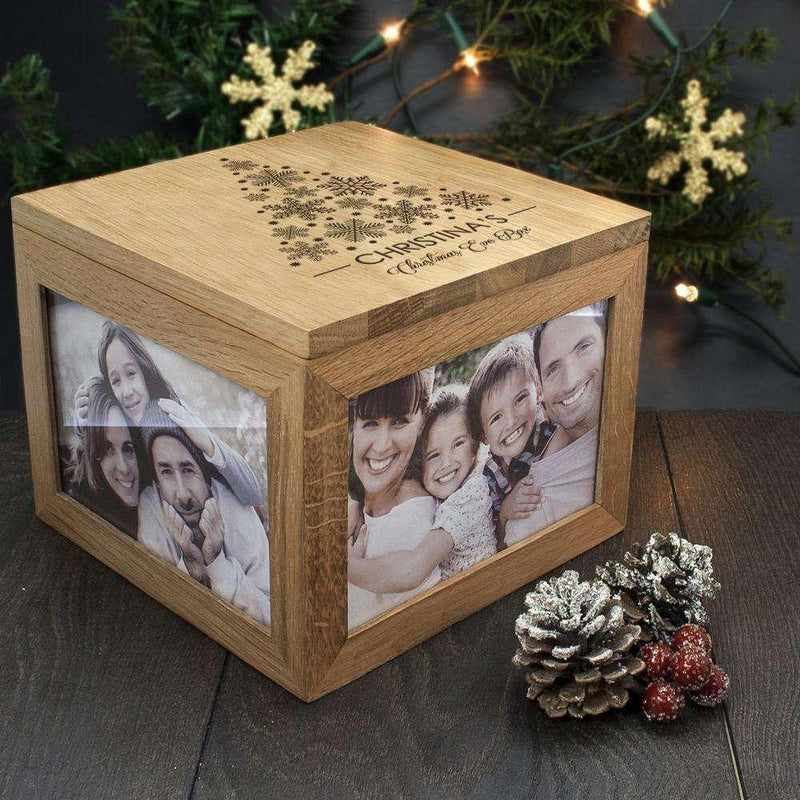 Personalised Christmas Eve Memory Photo Keepsake Box Tree Design - Myhappymoments.co.uk
