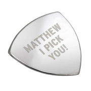 Personalised Silver Plectrum - Myhappymoments.co.uk