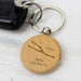 Personalised Taurus Zodiac Star Sign Wooden Keyring (April 20th - May 20th) - Myhappymoments.co.uk