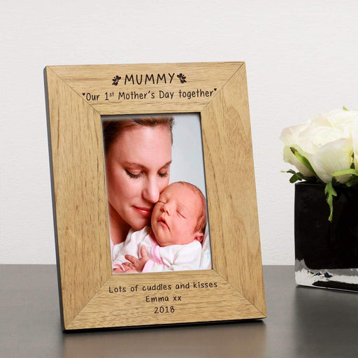 Personalised MUMMY Our 1st Mothers Day Together Photo Frame - Myhappymoments.co.uk