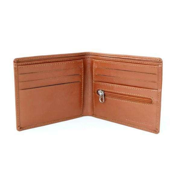 Personalised Big Initials Tan Leather Wallet - Myhappymoments.co.uk