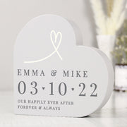 Personalised Wedding Day Keepsake Heart Ornament
