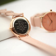 Personalised Ladies Architect Coral Watch With Light Pink Strap
