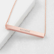 Personalised Horizontal Bar Necklace