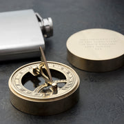 Personalised Adventurer's Brass Sundial and Compass