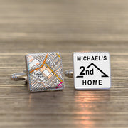 Football Club Stadium Map 2nd HOME Cufflinks