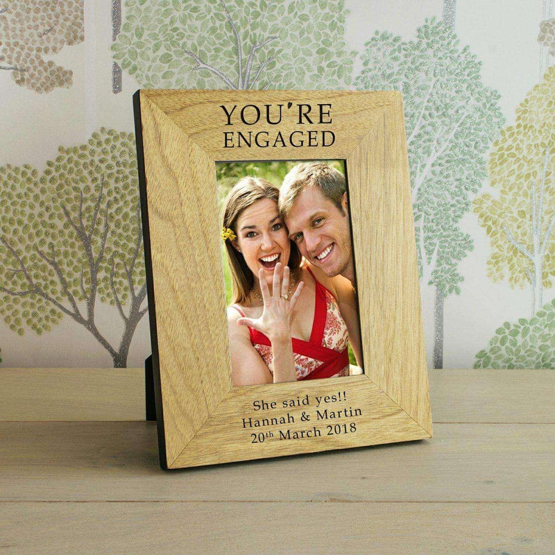Personalised You're Engaged Photo Frame (6" X 4") - Myhappymoments.co.uk