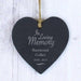 Personalised In Loving Memory Slate Heart Decoration - Myhappymoments.co.uk