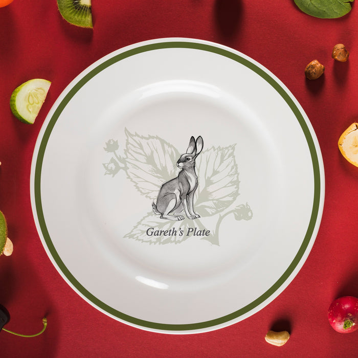 Personalised Watership Down Hazel Rimmed Plate 8" - Myhappymoments.co.uk