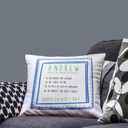 Personalised I Love Daddy Because... Cushion Cover