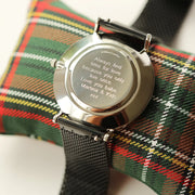 Personalised Men’s Architect Zephyr Watch With Pitch Black Mesh Strap