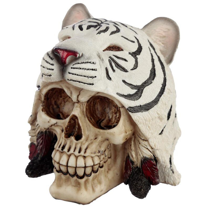 White Tiger Headdress Skull Ornament