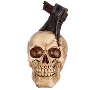 Skull With Axe In Head Ornament - Myhappymoments.co.uk