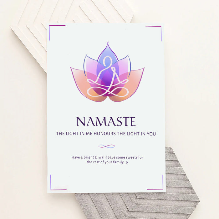 Personalised Diwali Namaste Framed Print