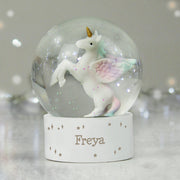 Personalised Unicorn Snow Globe - Name