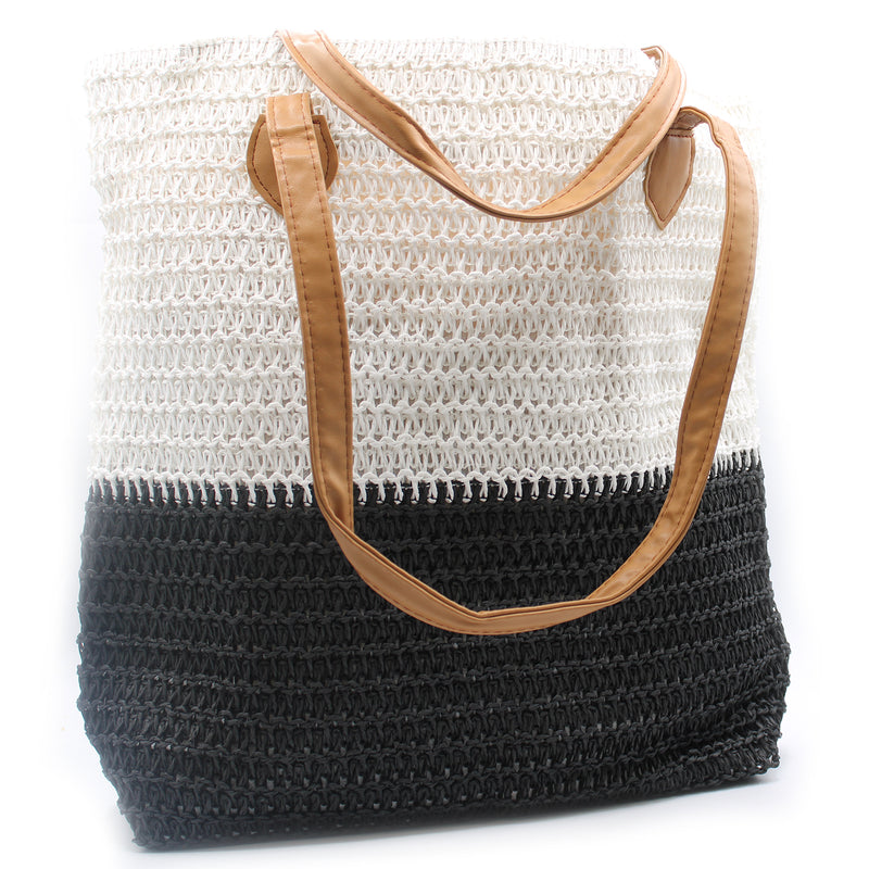 Back to the Bazaar Beach Bag - Black & White
