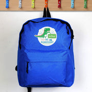 Personalised Children’s Be Roarsome Dinosaur Blue Backpack
