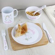 Personalised Unicorn Plastic Bowl
