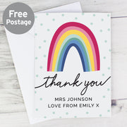 Personalised Rainbow Thank You Card