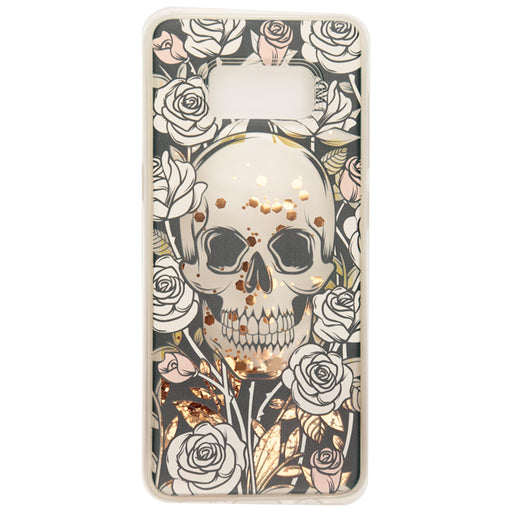 Skulls & Roses Glitter Phone Case Fits Samsung 8 - Myhappymoments.co.uk