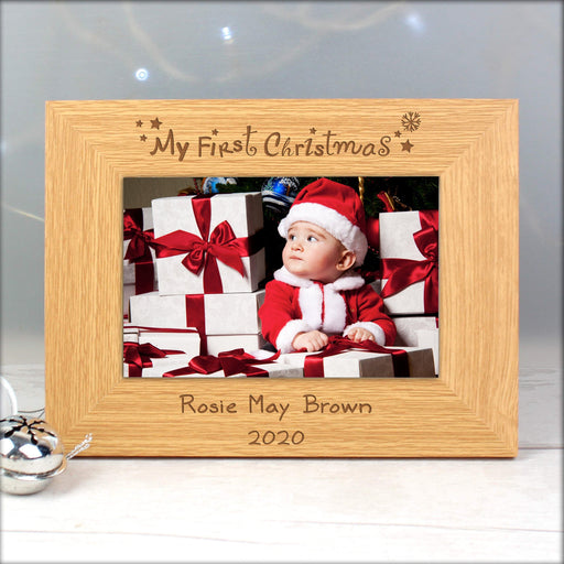 Personalised My First Christmas Photo Frame - Myhappymoments.co.uk