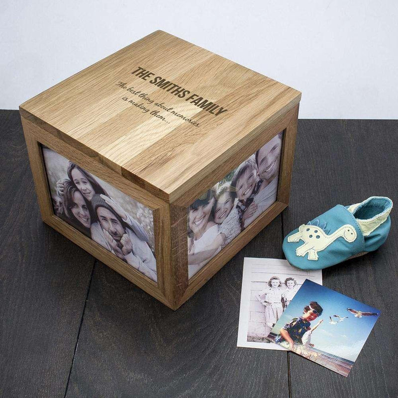Personalised The Best Thing About Memories Are Making Them Family Photo Frame Box - Myhappymoments.co.uk