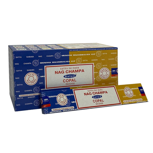 12 Pack of Combo Satya Incense Sticks - Nag Champa Copal