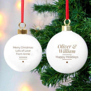 Personalised Classic Gold Star Christmas Bauble - Myhappymoments.co.uk