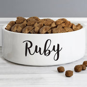 Personalised Any Name 14cm Medium White Pet Bowl