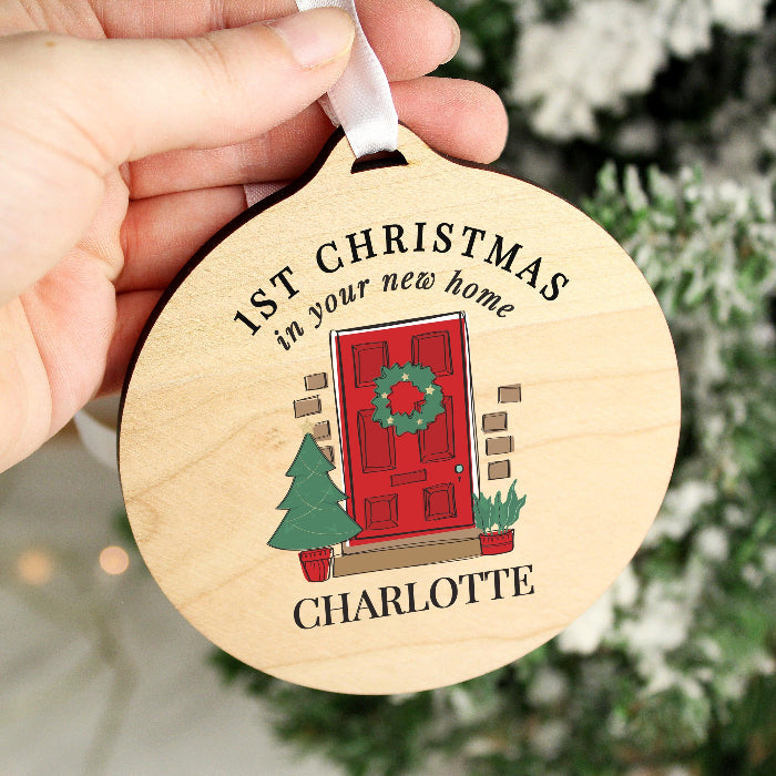 Personalised 1st Christmas In Your New Home Bauble Decoration