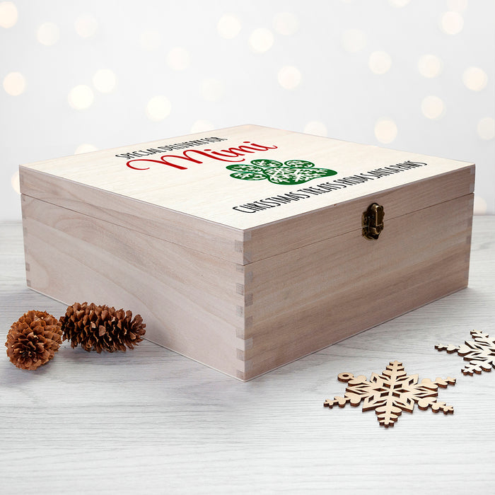 Personalised Pet Paw Christmas Eve Treats Box