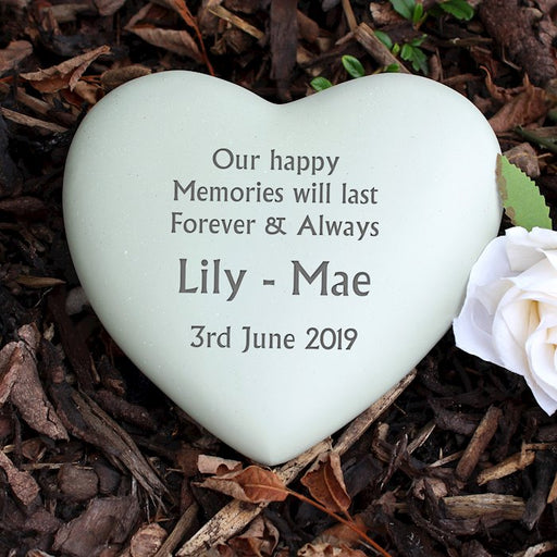 Personalised Heart Memorial - Myhappymoments.co.uk