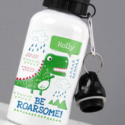 Personalised Be Roarsome Dinosaur Drinks Bottle - Myhappymoments.co.uk