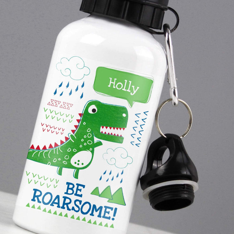 Personalised Be Roarsome Dinosaur Drinks Bottle - Myhappymoments.co.uk