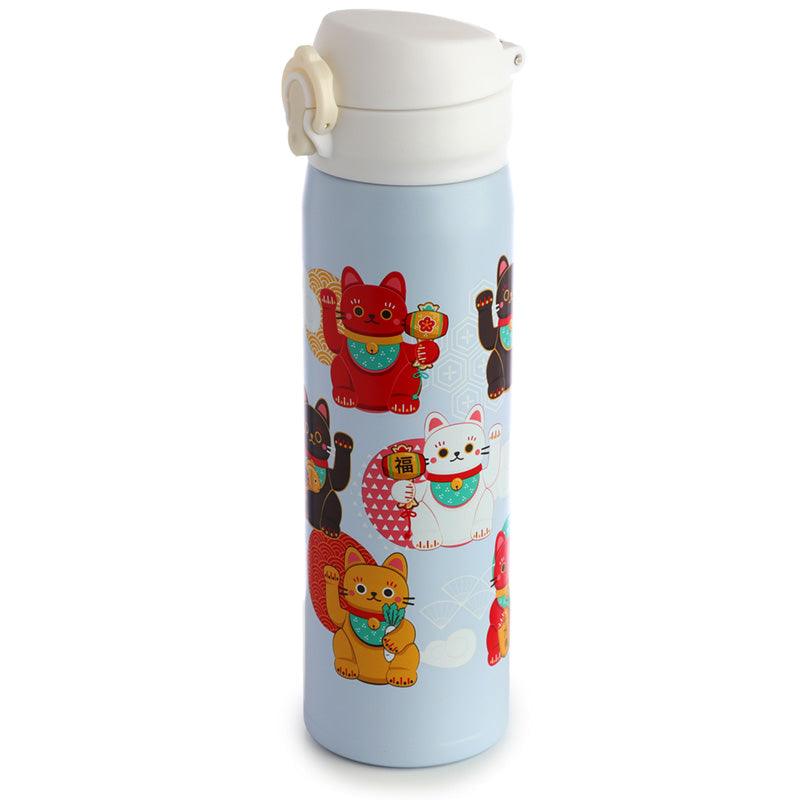 Maneki Neko Lucky Cat Reusable Thermal Insulated Drinks Bottle