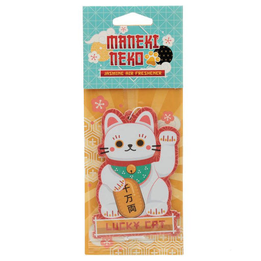 White Maneki Neko Lucky Cat Jasmine Scented Air Freshener