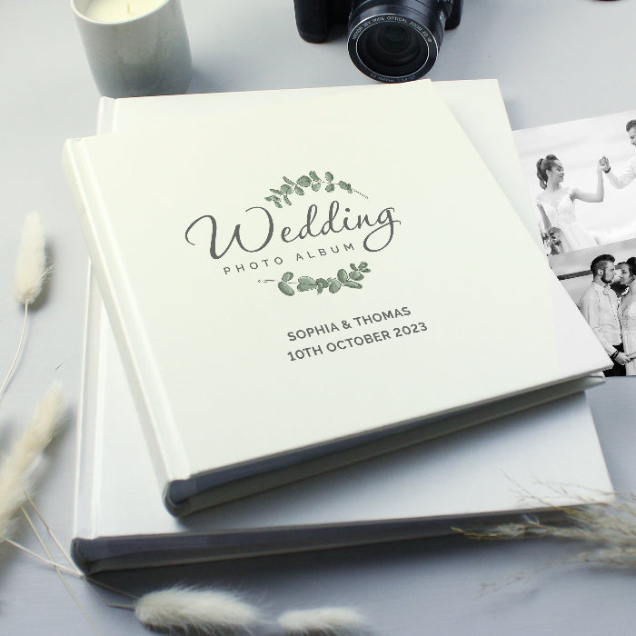 Personalised Botanical Wedding Square Photo Album