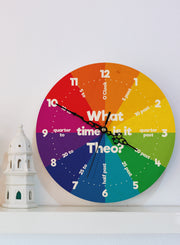 Personalised What Time Is It? Wooden Clock