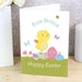 Personalised Easter Meadow Chick Card - Myhappymoments.co.uk