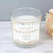 Personalised Floral Watercolour Maid of Honour Scented Jar Candle - Myhappymoments.co.uk