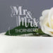 Personalised Mr & Mrs Acrylic Cake Topper - Myhappymoments.co.uk