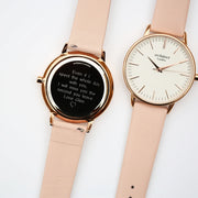 Personalised Ladies Architect Blanc Watch With Light Pink Strap