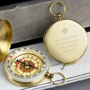Engraved Brass Compass