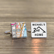 Football Club Stadium Map 2nd HOME Cufflinks