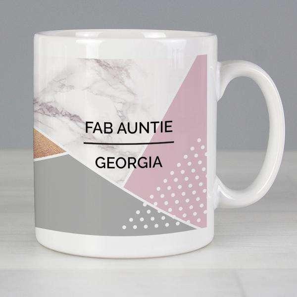 Personalised Geometric Mug - Myhappymoments.co.uk