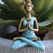 Yoga Lady Figure - Bronze & Turqoise 24cm