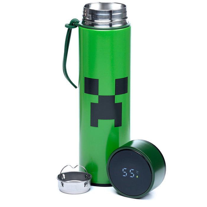 Minecraft Creeper Insulated Drinks Bottle Digital Thermometer